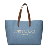 Jimmy Choo Light Blue Fabric Shoulder Bag