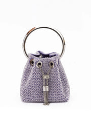 Jimmy Choo Vaalea Violetti Bon Bon Mikro Kristallikassi