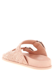 Jimmy Choo Mehrfarbige Tencel-Sandalen