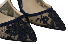Jimmy Choo Navy Lancer Leather Pumps Elegance Unleashed - EU36.5/US6.5 - Heels