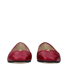Jimmy Choo Pink Leather Ballet Flats