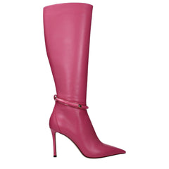 Jimmy Choo Pink Leather High Heel Boots - EU40/US10