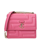 Jimmy Choo Pink Leather Shoulder Bags