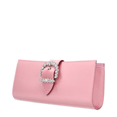 Jimmy Choo Pink Satin Clutch Bags