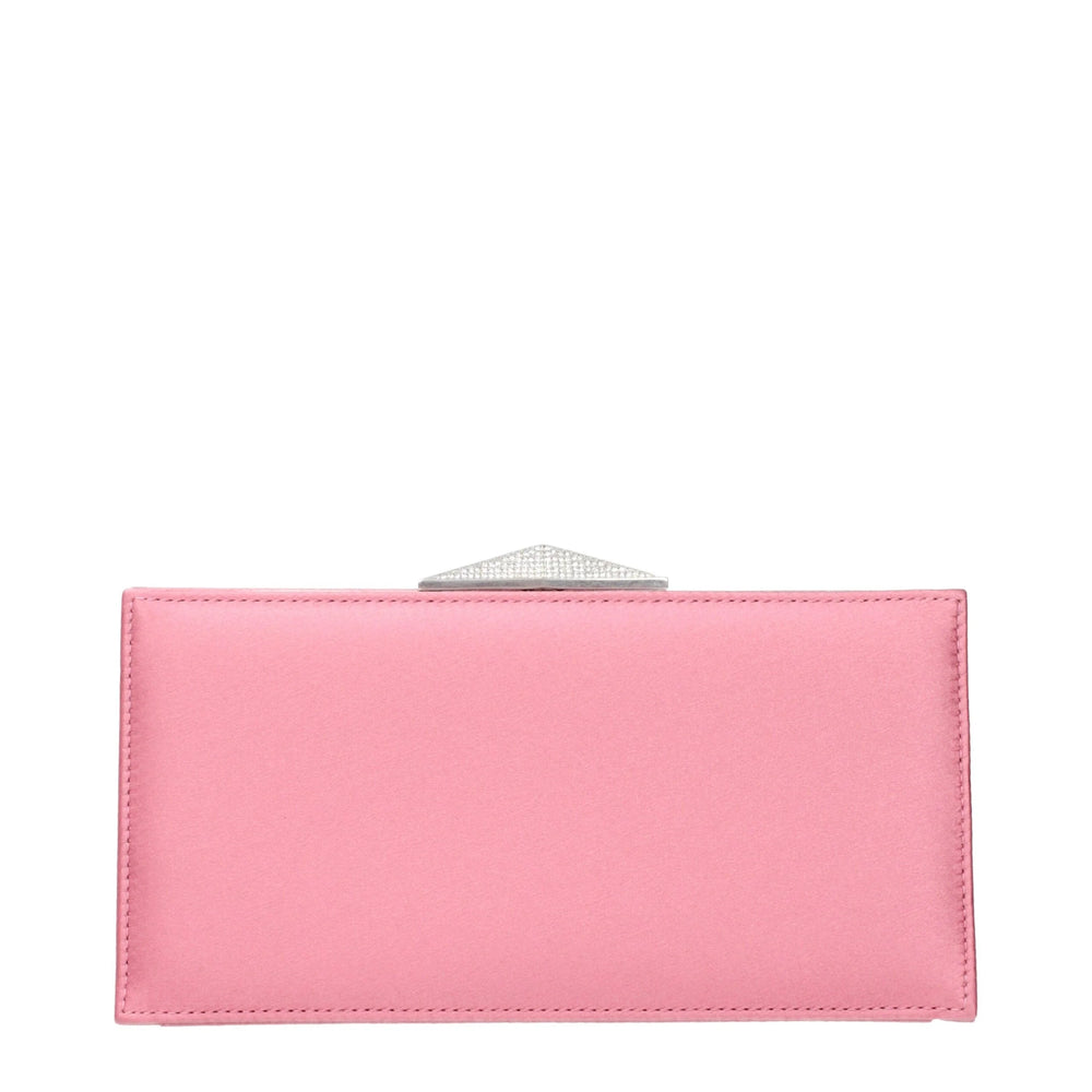 Jimmy Choo Pink Satin Clutch Bags