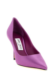 Jimmy Choo Purple Tencel High Heel Pumps - EU37.5/US7.5