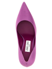 Jimmy Choo Purple Tencel High Heel Pumps - EU37.5/US7.5