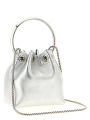Jimmy Choo Silver Lamb Leather Handbag
