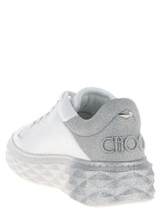 Jimmy Choo Silver Leather Chunky Sneakers - EU35/US5