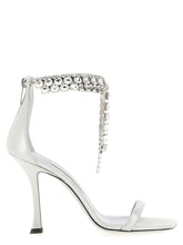 Jimmy Choo Silver Leather Stiletto Heel Sandals - EU39/US9