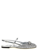 Jimmy Choo ezüst Tencel balerinicippantya