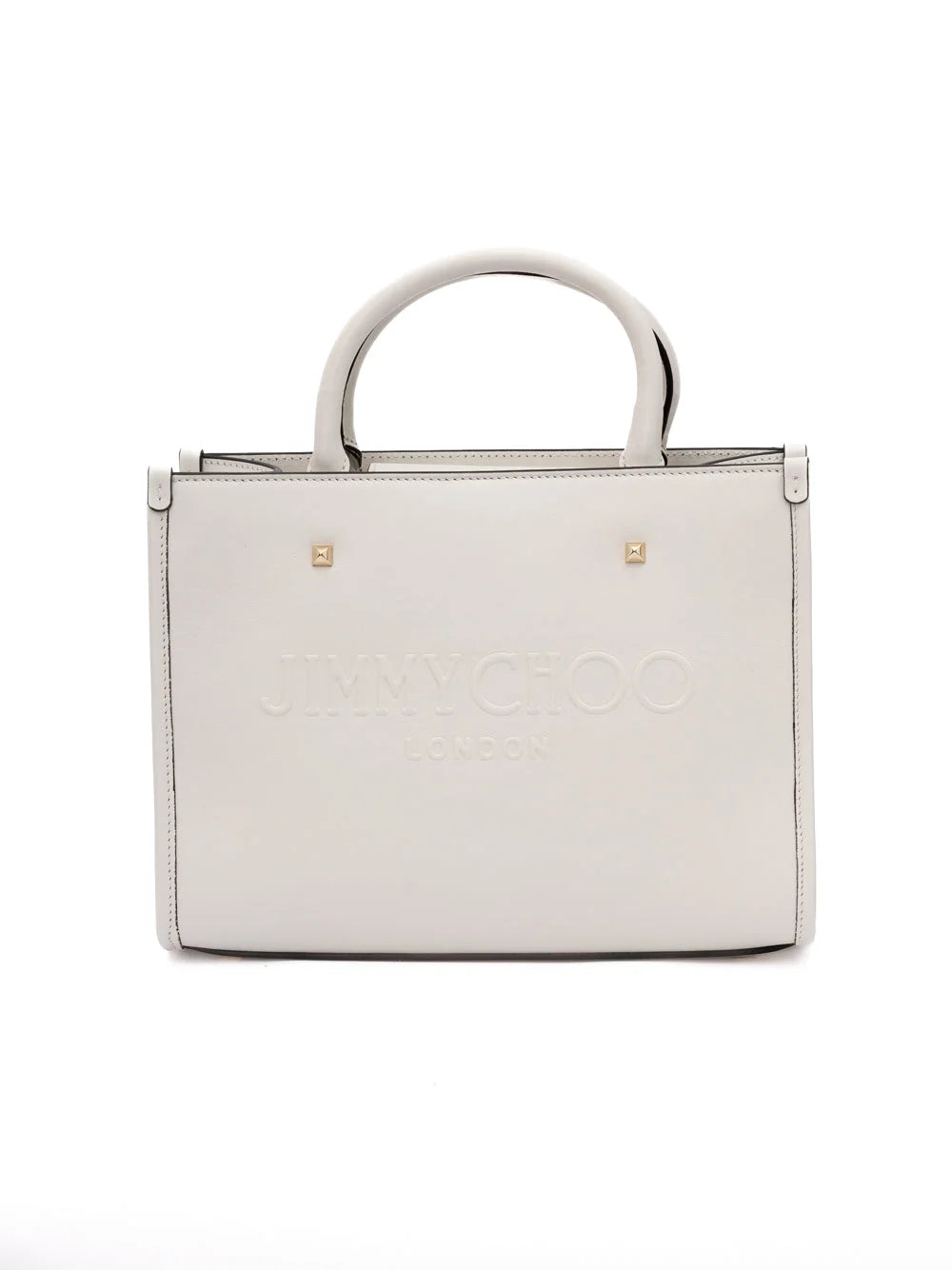 Jimmy Choo White Avenue S Tote Leather Handbag
