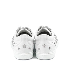 Jimmy Choo White Calfskin Low Top Sneakers - EU39.5/US6.5