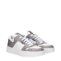 Jimmy Choo White Leather Chunky Sneakers - EU35/US5 - Sneakers