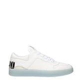 Jimmy Choo White Leather Low Tops