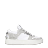 Jimmy Choo White Leather Low Tops