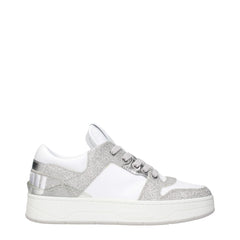 Jimmy Choo White Leather Low Tops