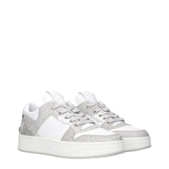 Jimmy Choo White Leather Low Tops
