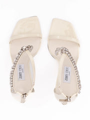 Jimmy Choo Hvite Sandaler i Patentlær Verity 100