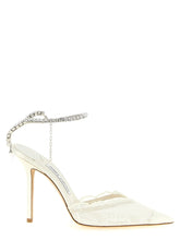 Jimmy Choo White Tencel High Heel Pumps - EU39/US9