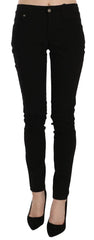 John Galliano Black Mid Waist Slim Fit Skinny Denim Casual Pants Jeans - W29 - Jeans