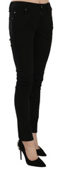John Galliano Black Mid Waist Slim Fit Skinny Denim Casual Pants Jeans - W29 - Jeans