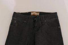 John Galliano Black Washed Low Waist Regular Leg Denim Pants - Jeans