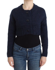 John Galliano Blue cropped cardigan - XS - Cardigans