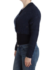 John Galliano Blue cropped cardigan - XS - Cardigans