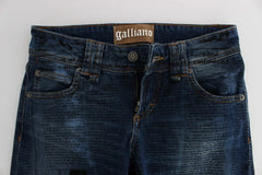 John Galliano Blue Wash Cotton Blend Slim Fit Bootcut Jeans - W26 - Jeans
