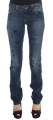 John Galliano Blue Wash Cotton Blend Slim Fit Bootcut Jeans - W26 - Jeans
