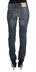 John Galliano Blue Wash Cotton Blend Slim Fit Jeans - Jeans