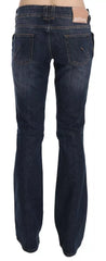 John Galliano Blue Washed Mid Waist Flared Denim Casual Pants Jeans - 44/28 (w30) - Jeans