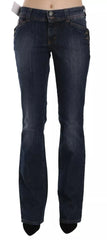 John Galliano Blue Washed Mid Waist Flared Denim Casual Pants Jeans - 44/28 (w30) - Jeans