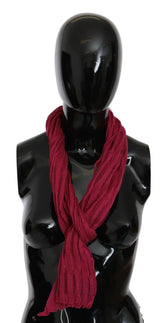 John Galliano Bordeaux Neck Wrap Shawl Foulard Scarf - Scarves & Shawls