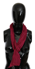 John Galliano Bordeaux Neck Wrap Shawl Foulard Scarf - Scarves & Shawls