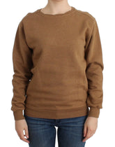 John Galliano Brown Crewneck Cotton Sweater - Sweaters
