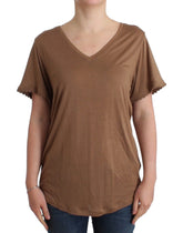 John Galliano Brown shortsleeved top - S - T-Shirts