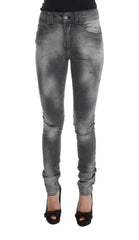 John Galliano Gray Wash Cotton Blend Slim Fit Denim Jeans Pants - Jeans