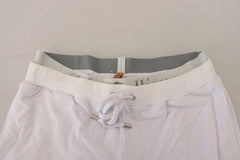 John Galliano White Cotton Logo Mens Jogger Pants - IT46 | S - Joggers