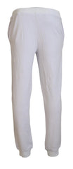 John Galliano White Cotton Logo Mens Jogger Pants - IT46 | S - Joggers