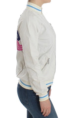 John Galliano White Mock Zip Cardigan Sweatshirt Sweater - Cardigans