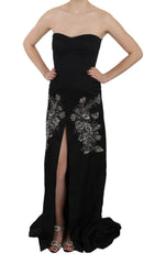 John Richmond Vestido de gala con lentejuelas negras y corte evasivo