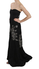 John Richmond Black Sequined Flare Ball Gown Dress - Dresses