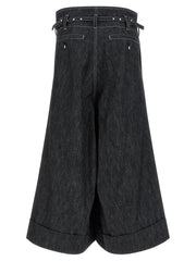 Junya Watanabe Black Cotton Bermuda Shorts