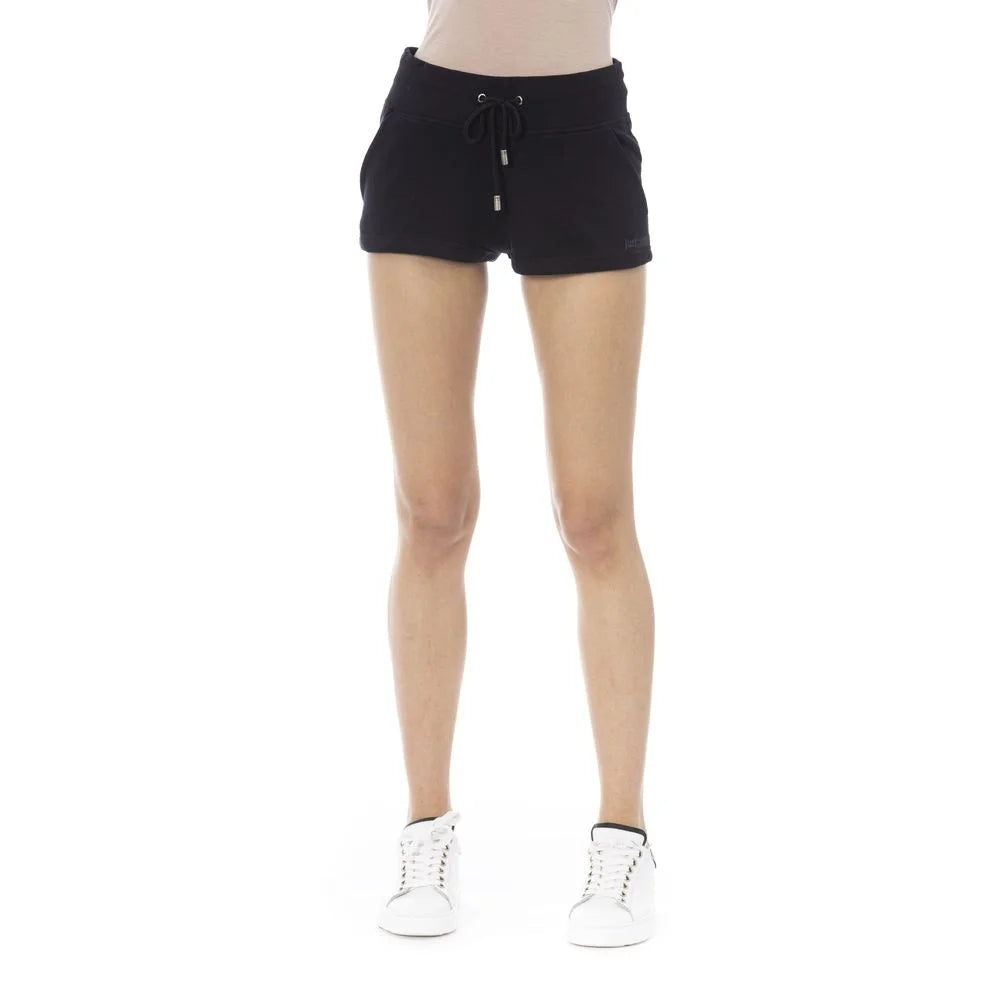 Just Cavalli Black Cotton Women Short Shorts - Jogger Shorts