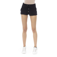 Just Cavalli Black Cotton Women Short Shorts - Jogger Shorts