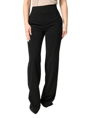 Just Cavalli Black High Waist Straight Trouser Formal Pants - W26