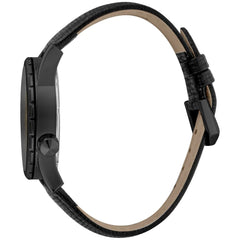 Just Cavalli Black Leather Dress Watch