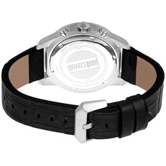 Just Cavalli Black Leather Sport Watch